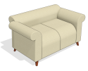 sh_Sofa 2 Lugares Multicor Parametrico  Bege